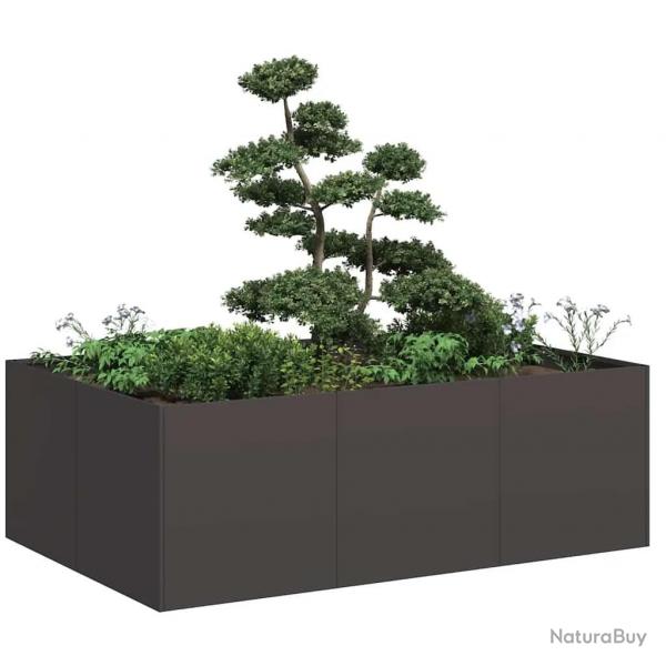 Jardinire noir 120x80x40 cm acier alsavelo