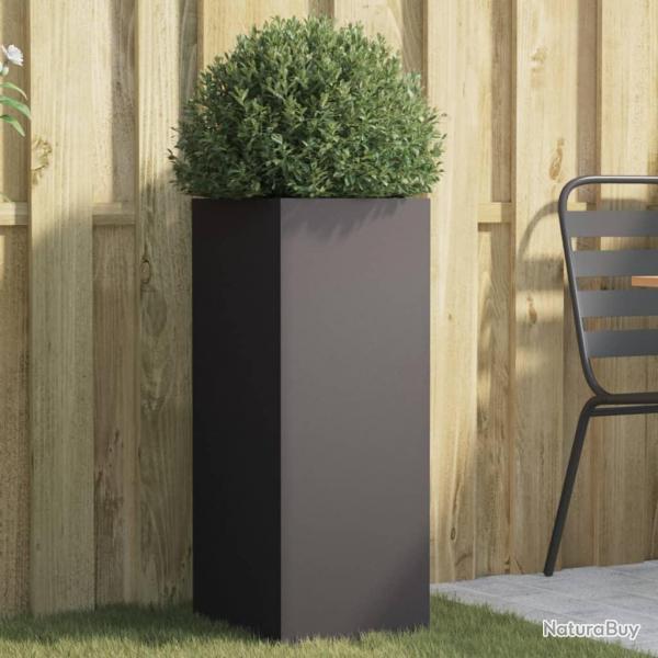 Jardinire noir 32x29x75 cm acier alsavelo