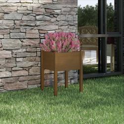 Jardinière d'extérieur Marron miel 50x50x70 cm Pin massif alsavelo