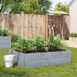 Jardinière gris 150x100 cm bois de pin massif alsavelo