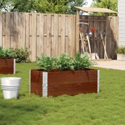 Jardinière marron 100x50 cm bois massif de pin alsavelo
