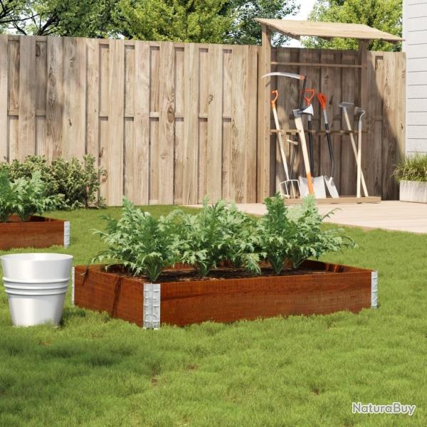 Jardinire marron 120x80 cm bois massif de pin alsavelo