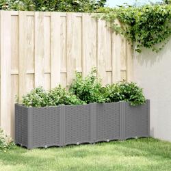Jardinière gris clair 160x40x53 cm polypropylène alsavelo