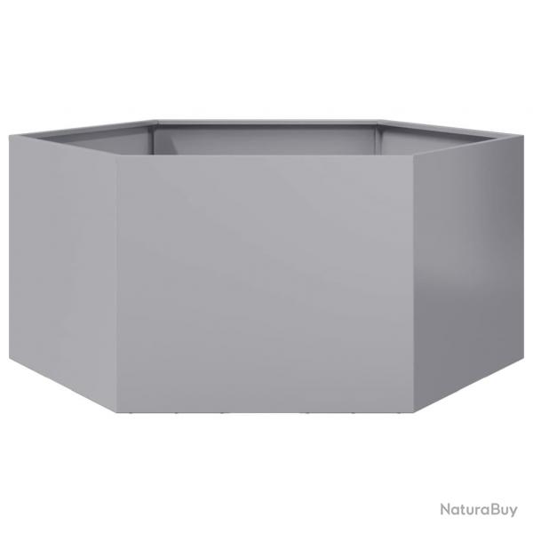 Jardinire hexagone 104x90x45 cm acier galvanis alsavelo