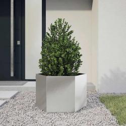 Jardinière hexagone 69x60x45 cm acier inoxydable alsavelo