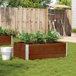 Jardinière marron 120x80 cm bois massif de pin alsavelo
