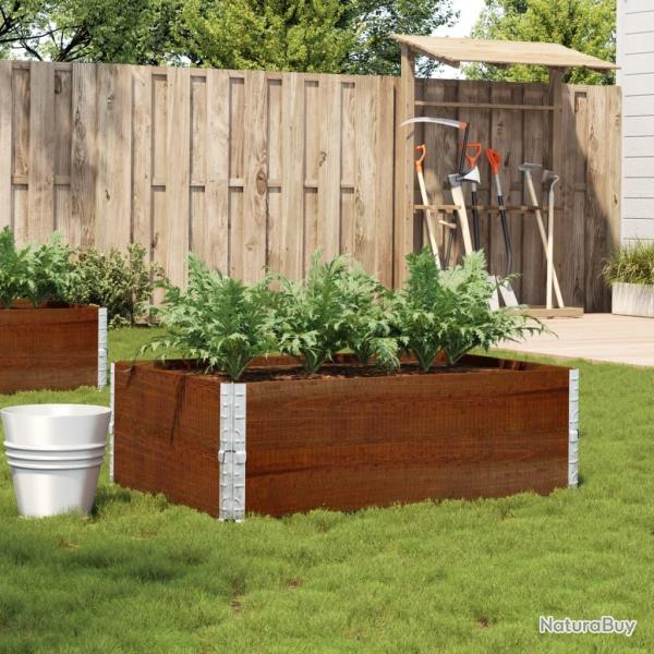 Jardinire marron 120x80 cm bois massif de pin alsavelo