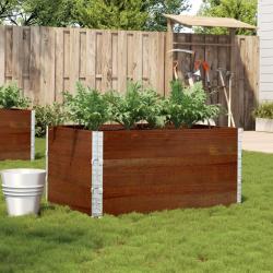 Jardinière marron 120x80 cm bois massif de pin alsavelo