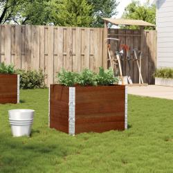 Jardinière marron 80x60 cm bois massif de pin alsavelo