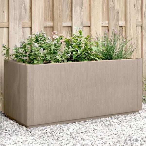 Jardinire marron clair 80x36x35 cm PP alsavelo