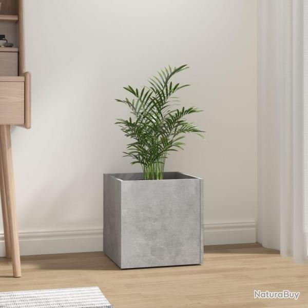 Jardinire Gris bton 40x40x40 cm Bois d'ingnierie alsavelo