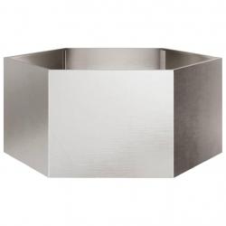 Jardinière hexagone 104x90x45 cm acier inoxydable alsavelo