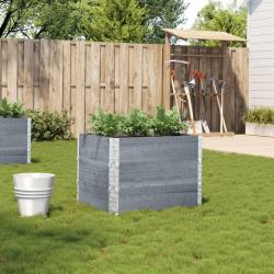Jardinière gris 80x60 cm bois massif de pin alsavelo