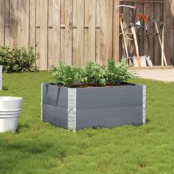 Jardinière gris 80x60 cm bois massif de pin alsavelo
