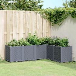 Jardinière gris 160x120x53 cm polypropylène alsavelo