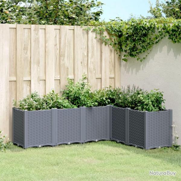 Jardinire gris 160x120x53 cm polypropylne alsavelo