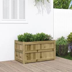 Jardinière d'extérieur 90x50x50 cm bois de pin imprégné alsavelo