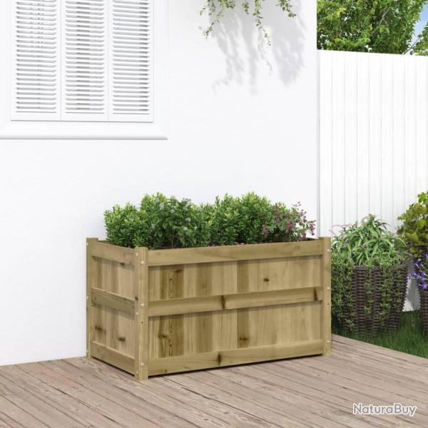 Jardinire d'extrieur 90x50x50 cm bois de pin imprgn alsavelo