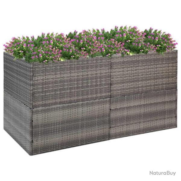 Jardinire Gris 157x80x80 cm Rsine tresse alsavelo