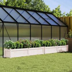 Jardinières 2 pcs blanc bois de pin massif alsavelo