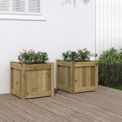 Jardinières 2 pcs bois de pin imprégné alsavelo