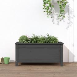 Jardinière gris 82,5x40x39 cm bois massif de pin alsavelo