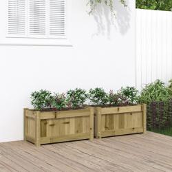 Jardinières 2 pcs bois de pin imprégné alsavelo