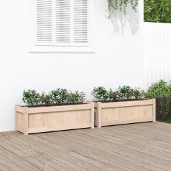 Jardinières 2 pcs bois de pin massif alsavelo