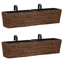 Jardinières 2 pcs Jacinthe d'eau Marron alsavelo