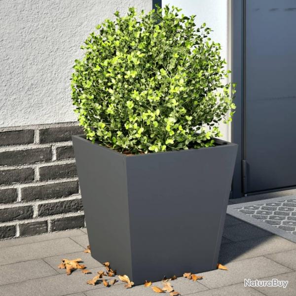 Jardinires 2 pcs anthracite 40x40x40 cm acier alsavelo