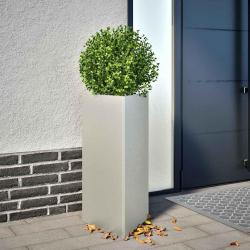 Jardinières 2 pcs triangulaire 40x40x75 cm acier inoxydable alsavelo