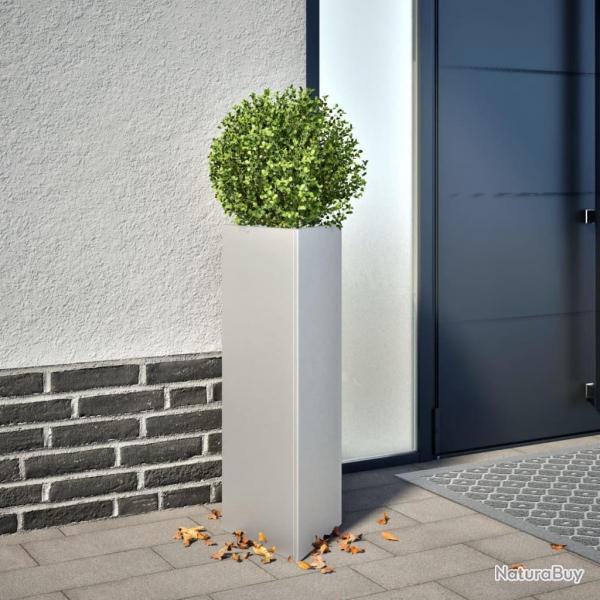 Jardinires 2 pcs triangulaire 30x26x75 cm acier galvanis alsavelo