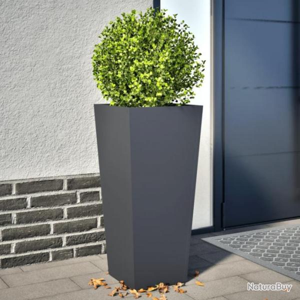 Jardinires 2 pcs anthracite 35x35x75 cm acier