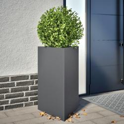 Jardinières 2 pcs anthracite triangulaire 50x43x75 cm acier alsavelo