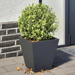 Jardinières 2 pcs anthracite 30x30x30 cm acier alsavelo