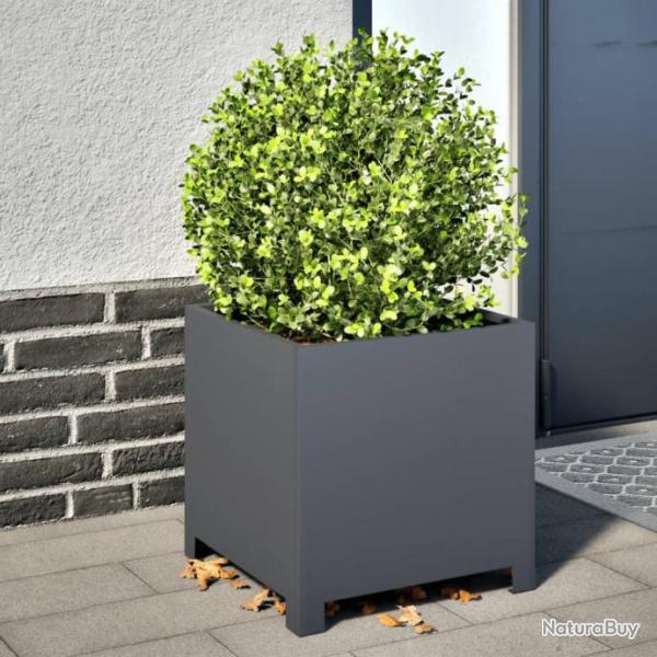 Jardinires 2 pcs anthracite 40x40x40 cm acier