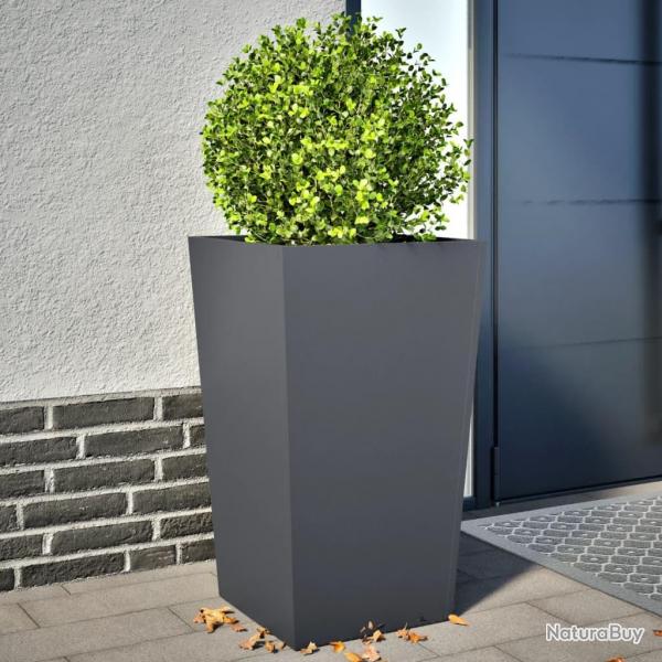 Jardinires 2 pcs anthracite 45x45x75 cm acier alsavelo
