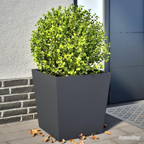 Jardinires 2 pcs anthracite 50x50x50 cm acier alsavelo