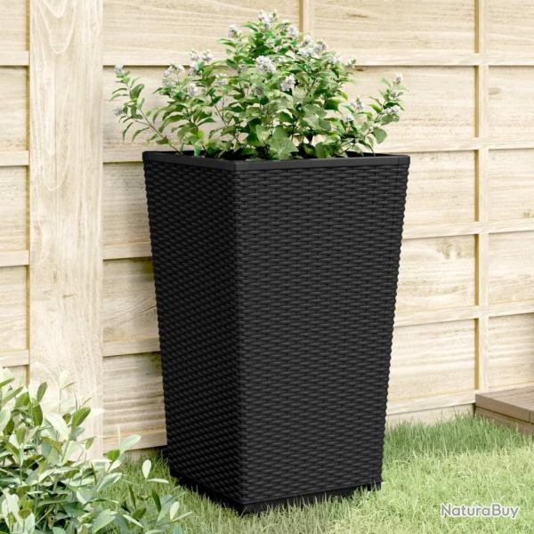 Jardinires 2 pcs noir 32,5x32,5x57 cm polypropylne alsavelo