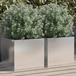 Jardinières 2 pcs argenté 32x30x29 cm acier inoxydable alsavelo