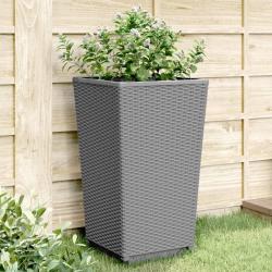 Jardinières 2 pcs gris clair 32,5x32,5x57 cm polypropylène alsavelo