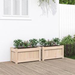 Jardinières 2 pcs bois de pin massif alsavelo