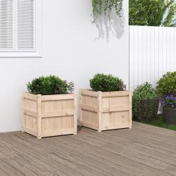 Jardinières 2 pcs bois de pin massif alsavelo