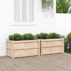 Jardinières 2 pcs bois de pin massif alsavelo