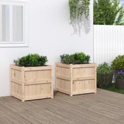 Jardinières 2 pcs bois de pin massif alsavelo