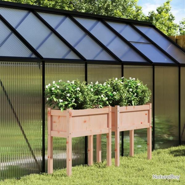 Jardinires 2 pcs avec pieds bois massif douglas alsavelo