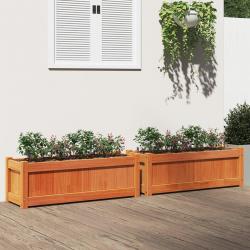 Jardinières 2 pcs cire marron bois de pin massif alsavelo