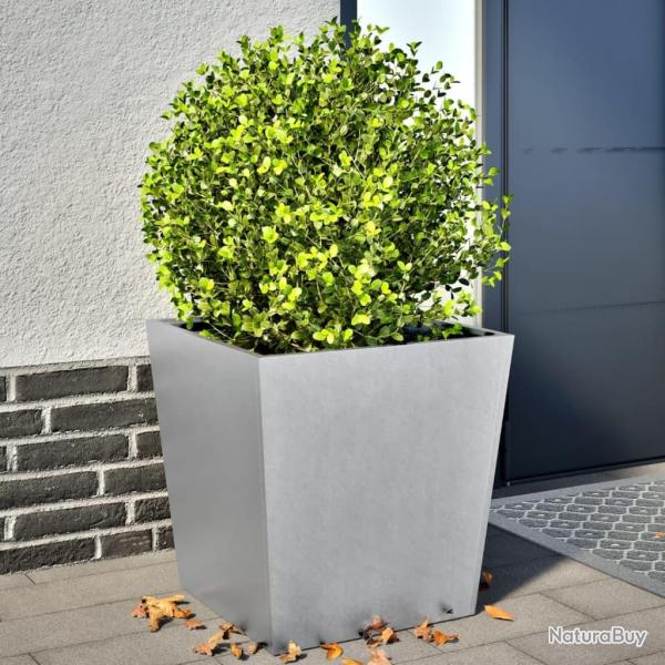 Jardinires 2 pcs 50x50x50 cm acier galvanis alsavelo