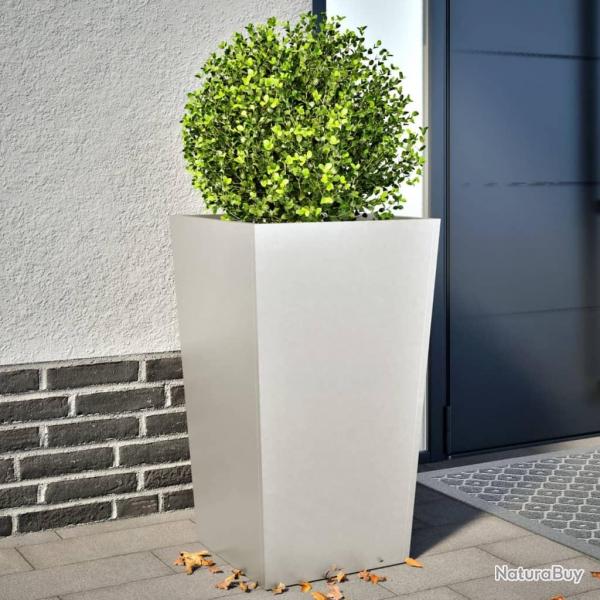 Jardinires 2 pcs 45x45x75 cm acier inoxydable alsavelo