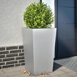 Jardinières 2 pcs 45x45x75 cm acier galvanisé alsavelo